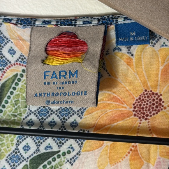 Farm Rio for Anthropologie Camila Wrap Dress Maxi Floral Women’s Size Medium - Picture 9 of 11